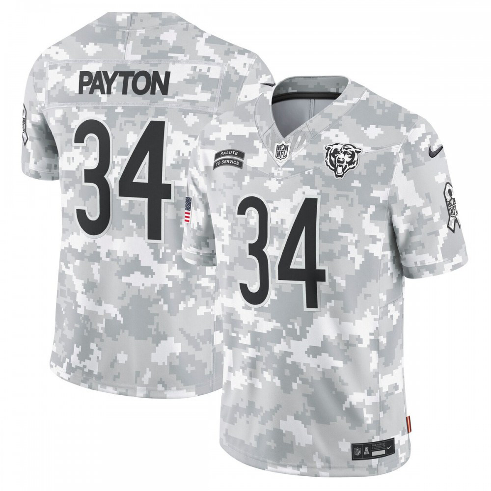 Walter Payton Chicago Bears Nike 2024 Salute to Service Retired Player Limited Jersey - Arctic Camo-GridironStore